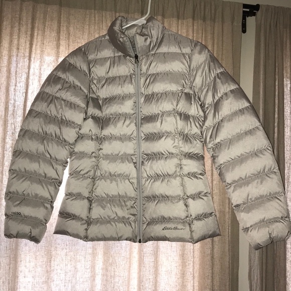 Grey/silver puff coat - Picture 1 of 3